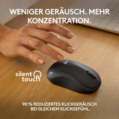 Logitech M240 Silent Bluetooth Maus, Kabellos, Kompakt, Mobil, Smooth Tracking, 18-Monate-Batterie,