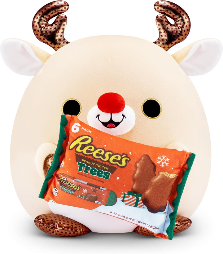 Snackles Christmas 35 cm, Reindeer and Reese's Peanut Butter Trees by ZURU Cuddly Squishy Comfort Pl