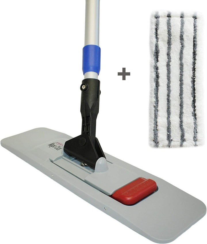 Profi Bodenwischer-Set Dual | Wischmop mit Teleskopstiel 170 cm + Microfaserbezug | frei stehender M