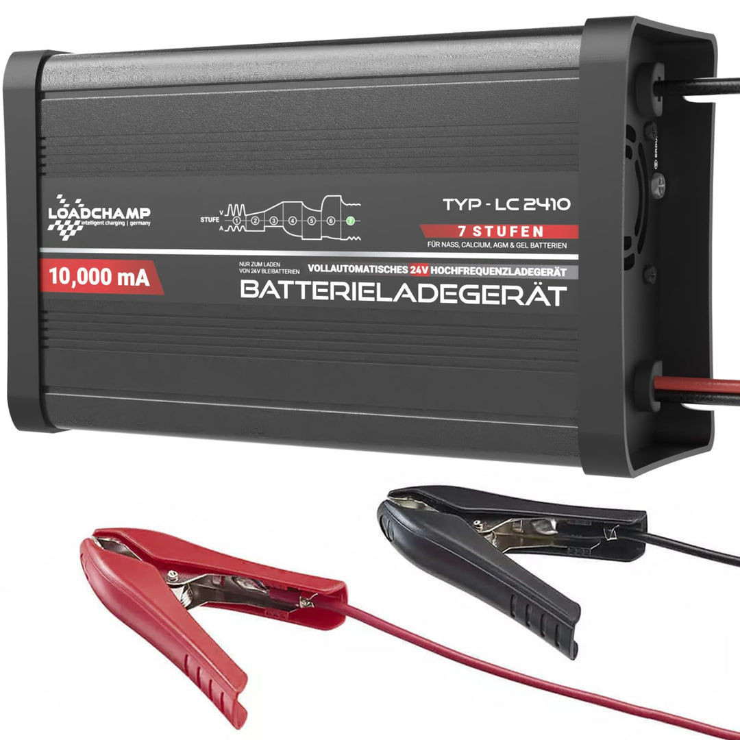 Loadchamp Automatik Batterie Akku Ladegerät 10A 24V Batterieladegerät, 10A 24V