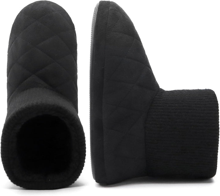 COFACE Herren Hüttenschuhe Lammfell Winter Hausschuhe Warme Plüsch Gefütterte Hausstiefel Männer Hau