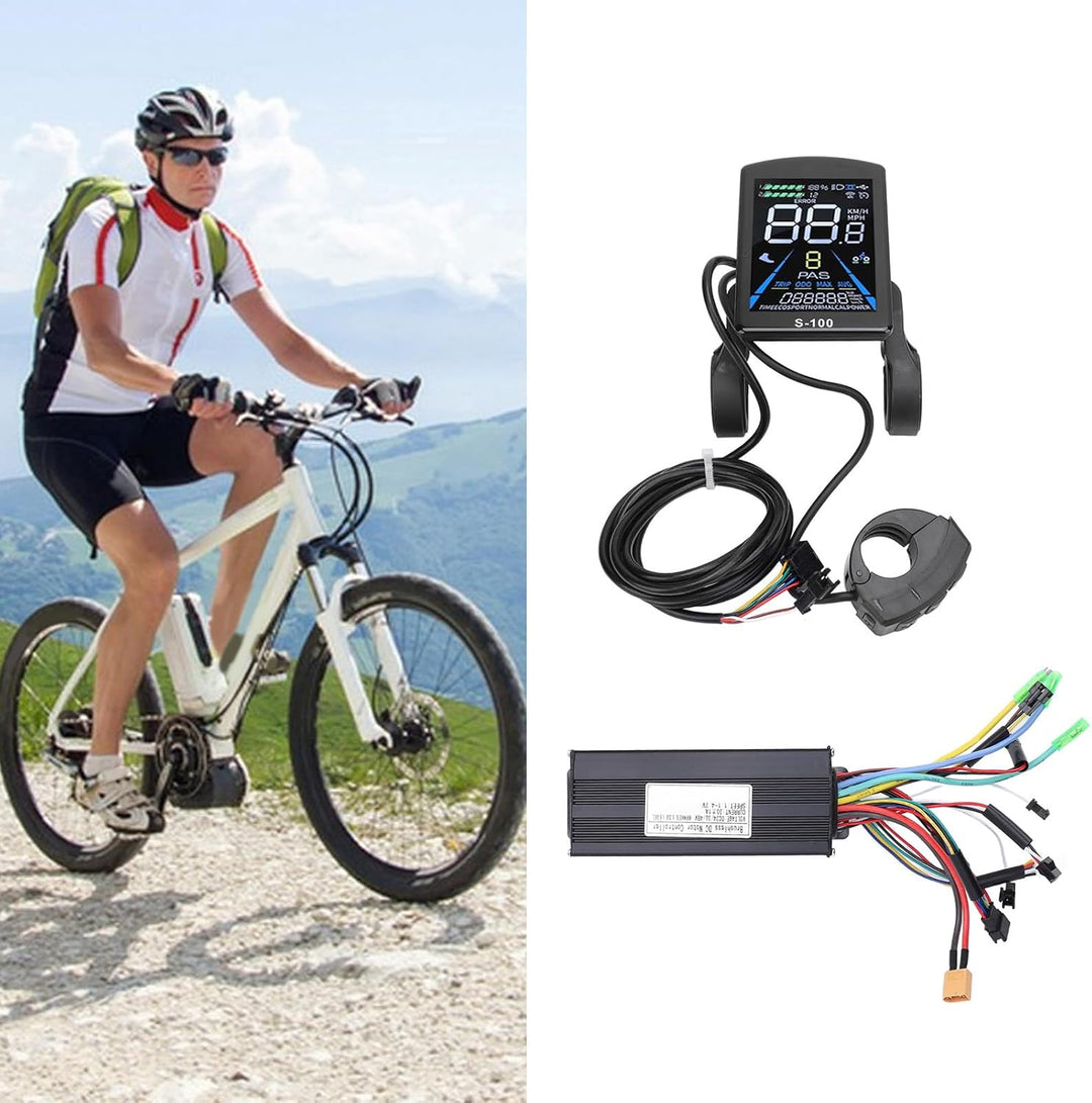 BuyWeek E-Bike Brushless Motor Controller Kit, 36V 48V 750W 1000W 30A 3 Modus Sinuswelle Controller