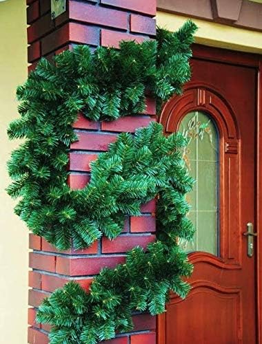 georadian.com Dekorative Weihnachtsgirlande Künstliche Tannengirlande in Grün/Weiss 3m / 6m / 9m Wei