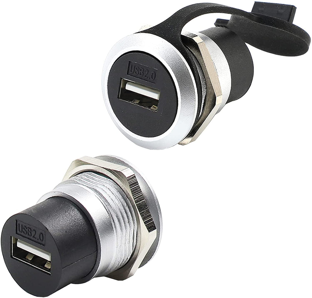 PENGLIN USB 2.0 Panel Mount Koppler 2 Stück, USB-Durchgangsanschluss, Buchse zu Buchse Bulkhead Exte