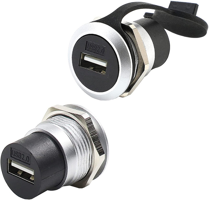 PENGLIN USB 2.0 Panel Mount Koppler 2 Stück, USB-Durchgangsanschluss, Buchse zu Buchse Bulkhead Exte