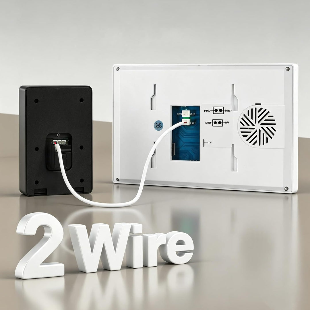 Klingel mit Kamera und Monitor, 2-Draht Türsprechanlage WLAN
