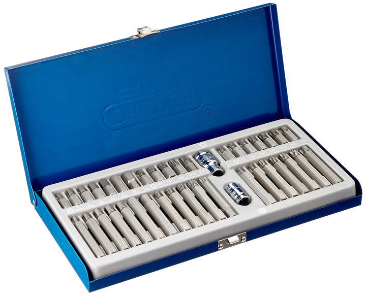 Draper 40 PC Stern Sechskant Nut XZN Mechanik Set Bits Bits Draper 33322 war 21932 1 Silber / Schwar