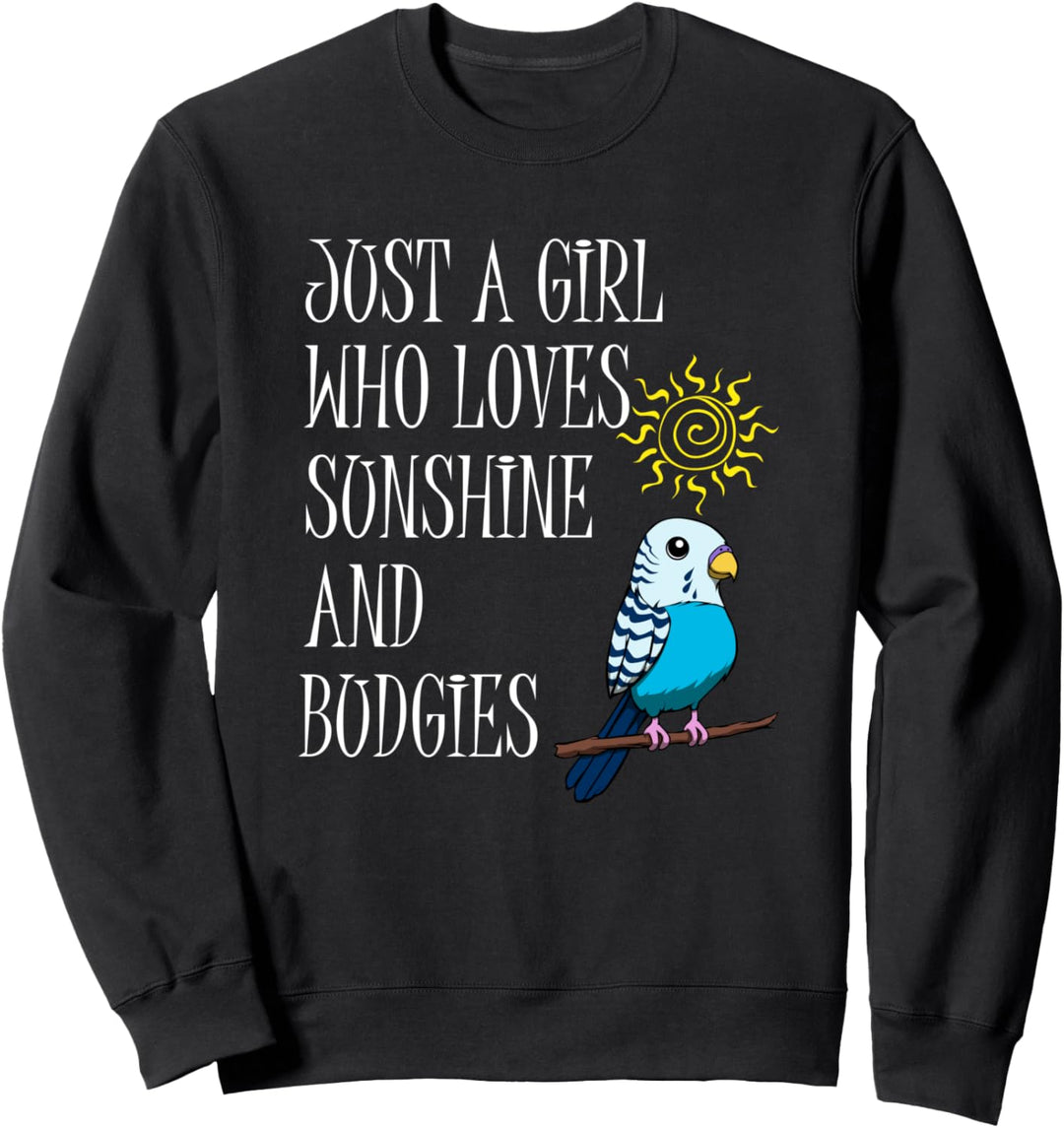 Wellensittich und Sonne Lustiger Spruch Mädchen Sweatshirt