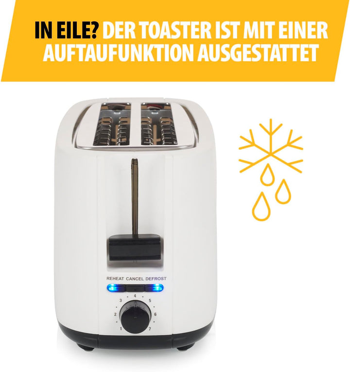 Tristar Doppel-Langschlitz-Toaster, 7 Bräunungsstufen, Auftaufunktion, Liftfunktion, Zentrierfunktio