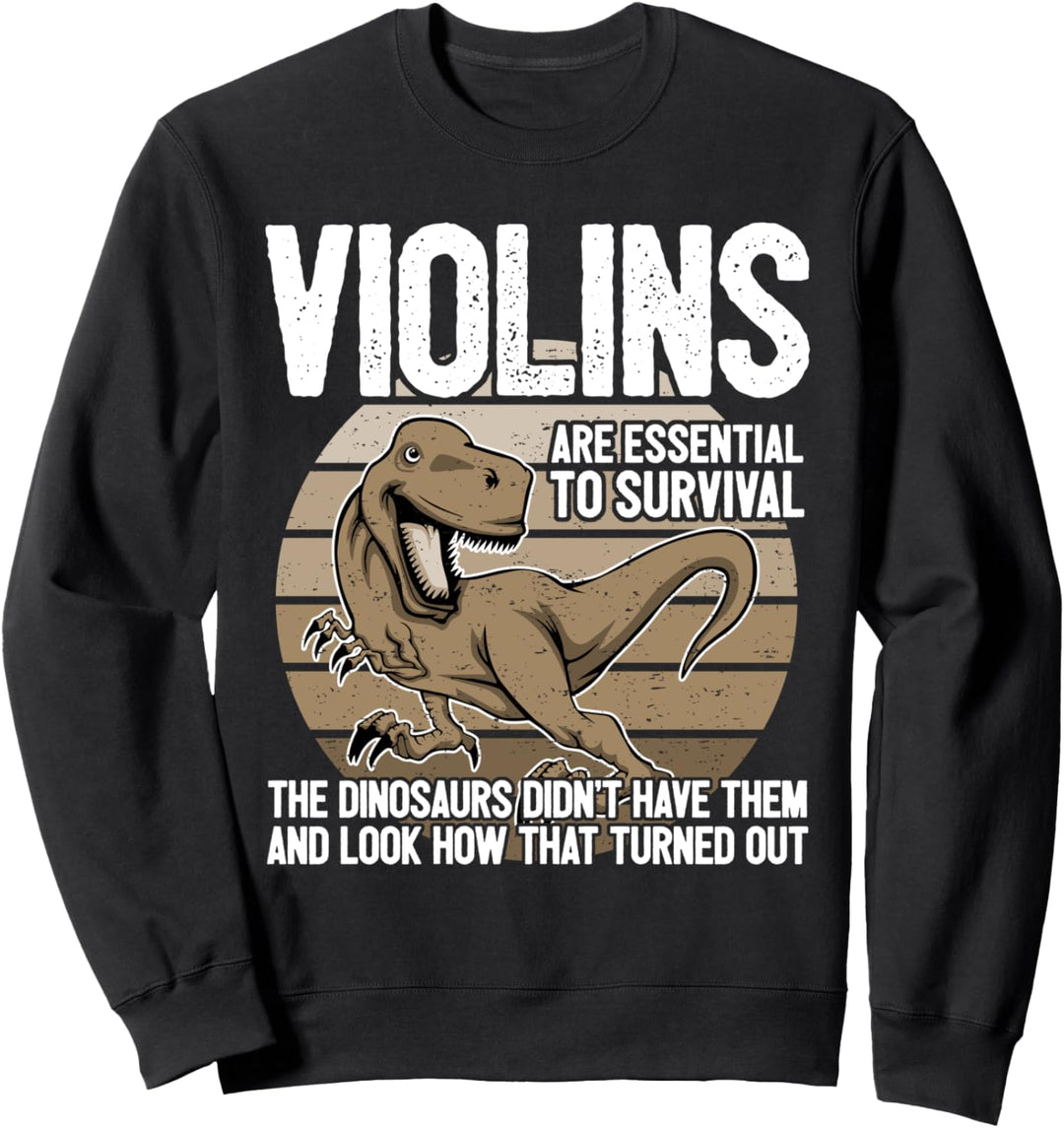 Violine Geigenspielerin Dinosaurier Geige Sweatshirt