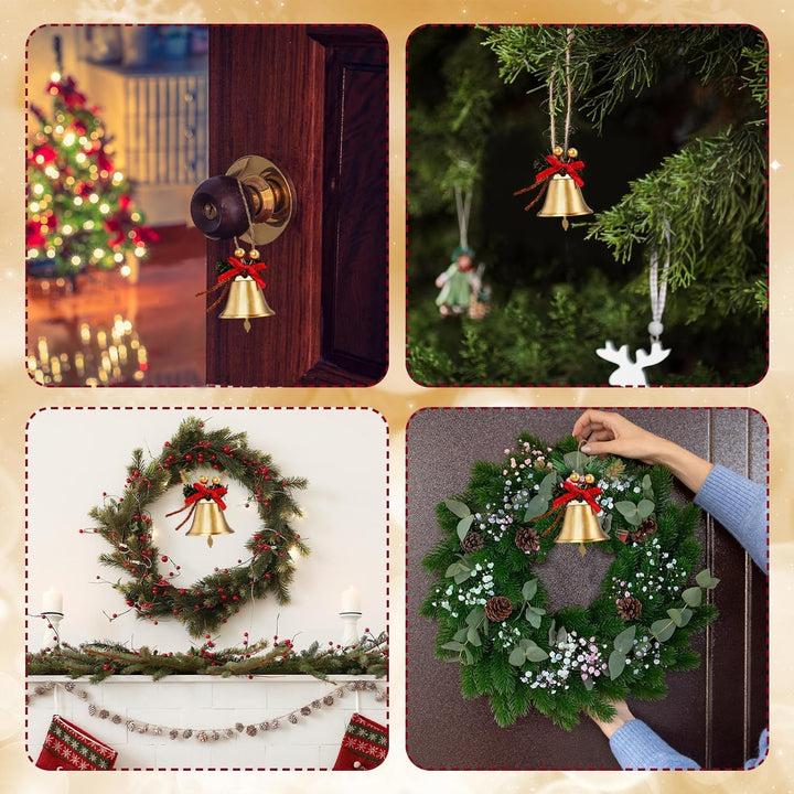 Weihnachtsglocke Anhänger, 6 Stück Weihnachtsbaum Glocken, Glöckchen Vintage, Weihnachtsdeko zum Auf