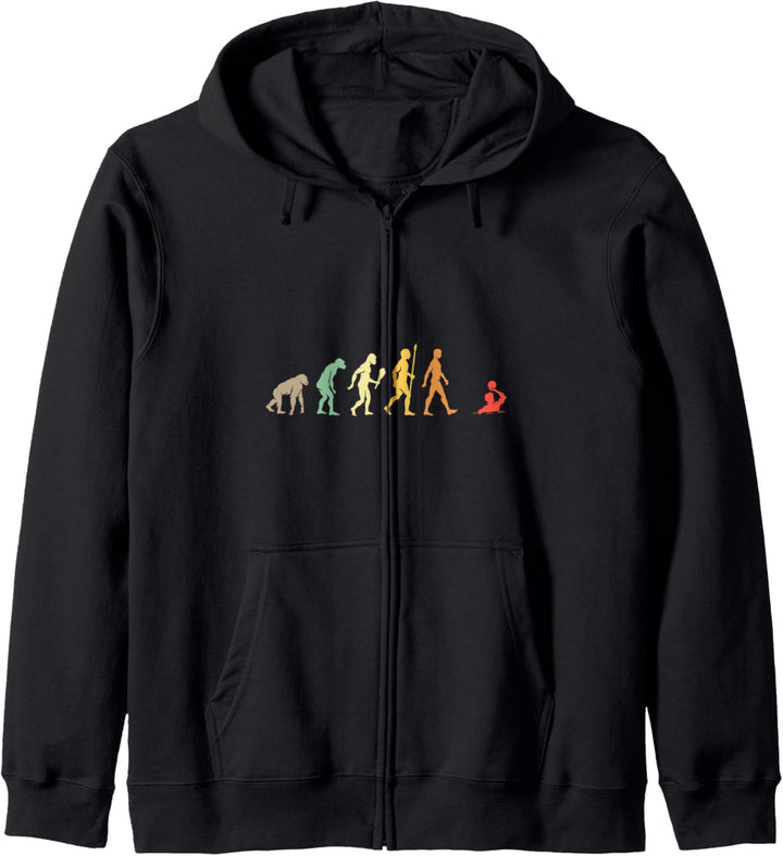 Wasserball Evolution Geschenk Vintage Wasserball Spieler Kapuzenjacke