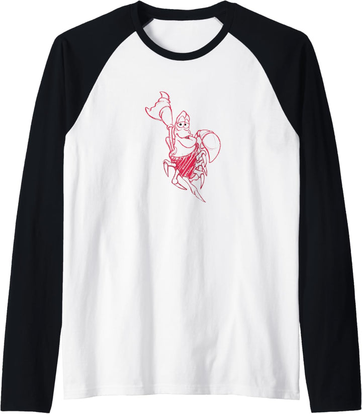 Disney The Little Mermaid Sebastian Sketch Raglan