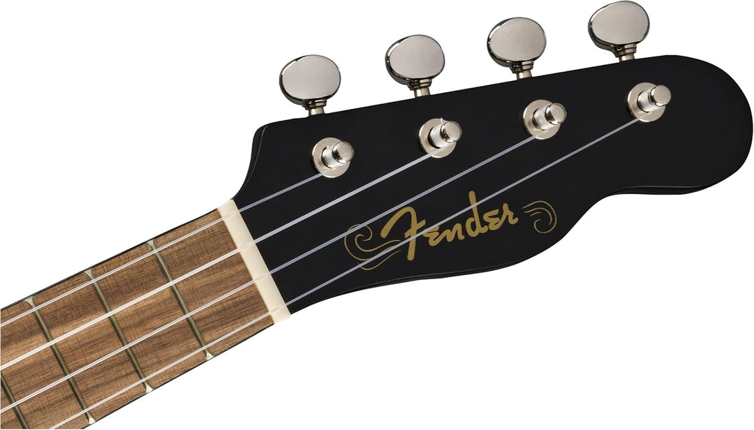 Fender Venedig Sopran-Ukulele, Schwarz Schwarz Venice Soprano, Schwarz Venice Soprano