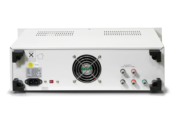 PeakTech P 2235 Trenntransformator 0-250 V AC regelbar (4,5A) und DC Labornetzgerät 0-30 V / 0-5A