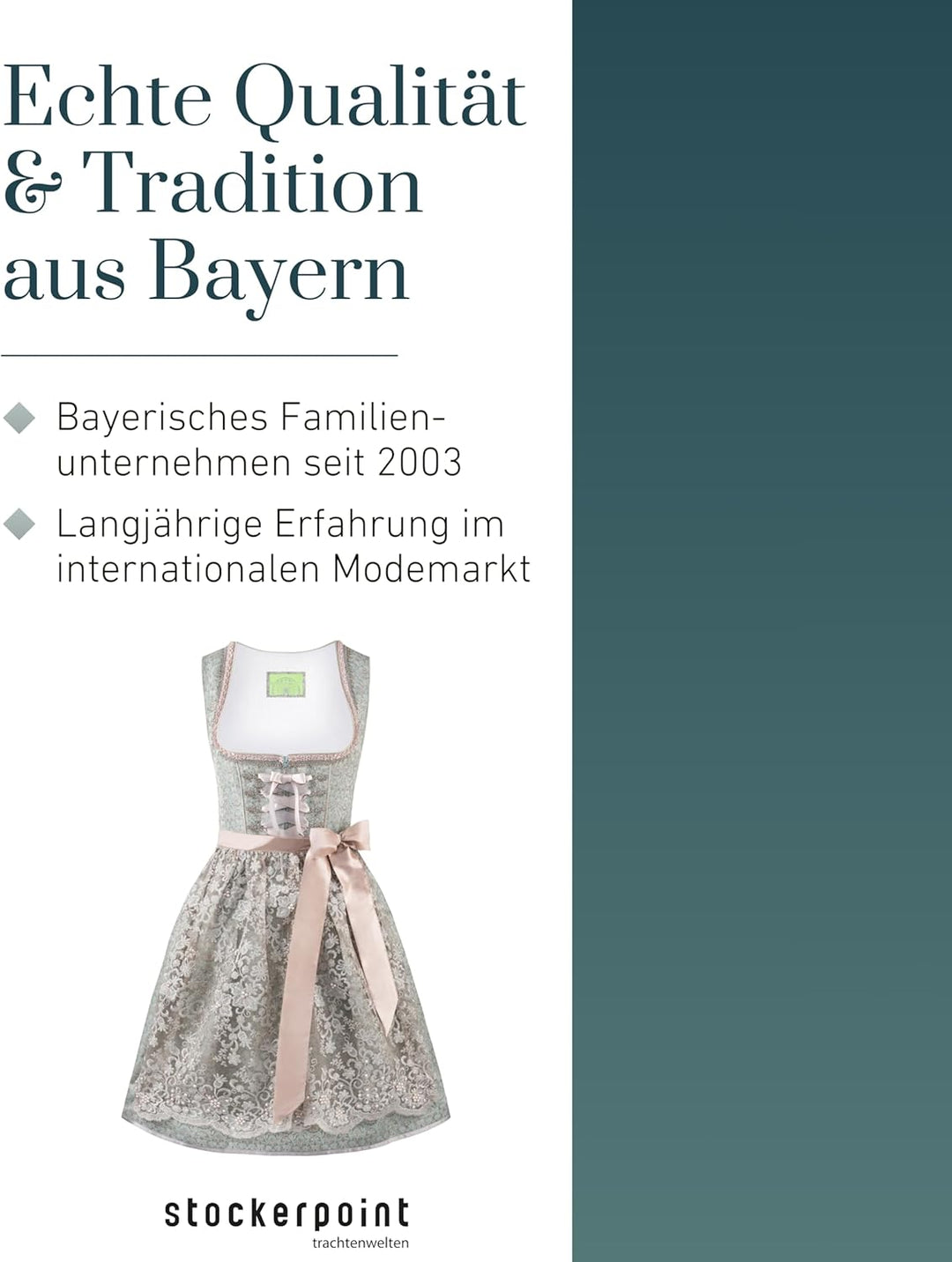 Stockerpoint - Dirndl Shila (55cm) 32 Mint, 32 Mint