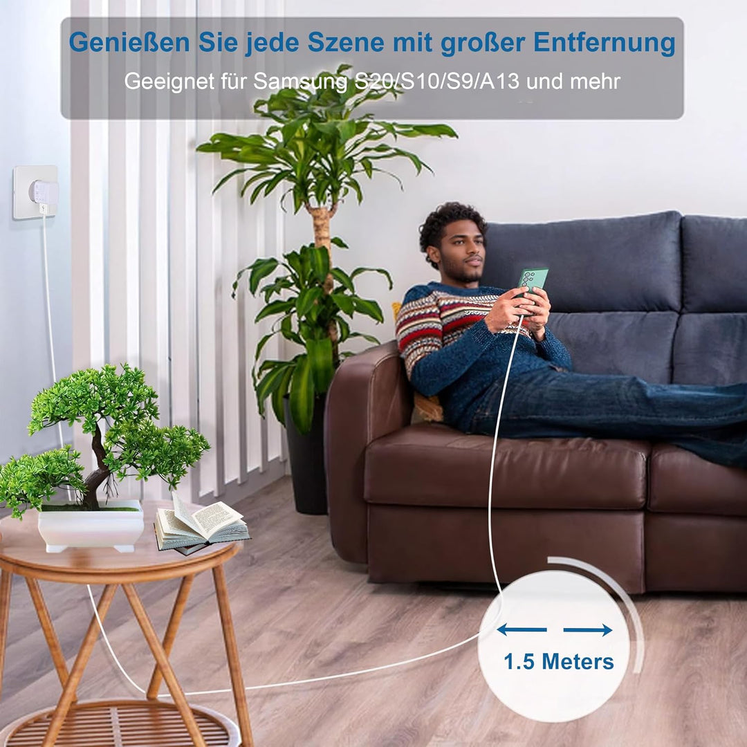 3er-Pack 15W Ladegerät mit USB C Ladekabel für Samsung Galaxy A16 A13 A14 A15 A20 A25 A33 A35 A40 A5