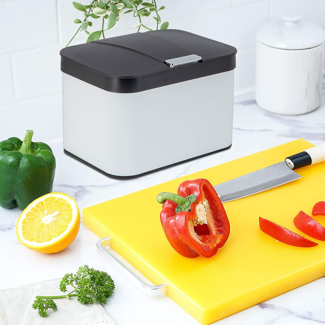 ONVAYA® Biomülleimer für die Küche | Komposteimer mit Deckel | Abfallbehälter aus Edelstahl für Biom