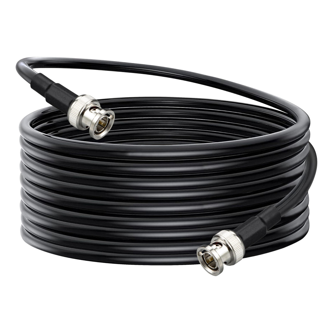 15M BNC SDI-Kabel 75 Ohm RG6 BNC-Verlängerungskabel Stecker auf Stecker Schwarz Koaxialkabel für Vid