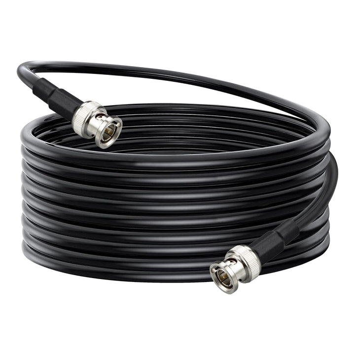 15M BNC SDI-Kabel 75 Ohm RG6 BNC-Verlängerungskabel Stecker auf Stecker Schwarz Koaxialkabel für Vid