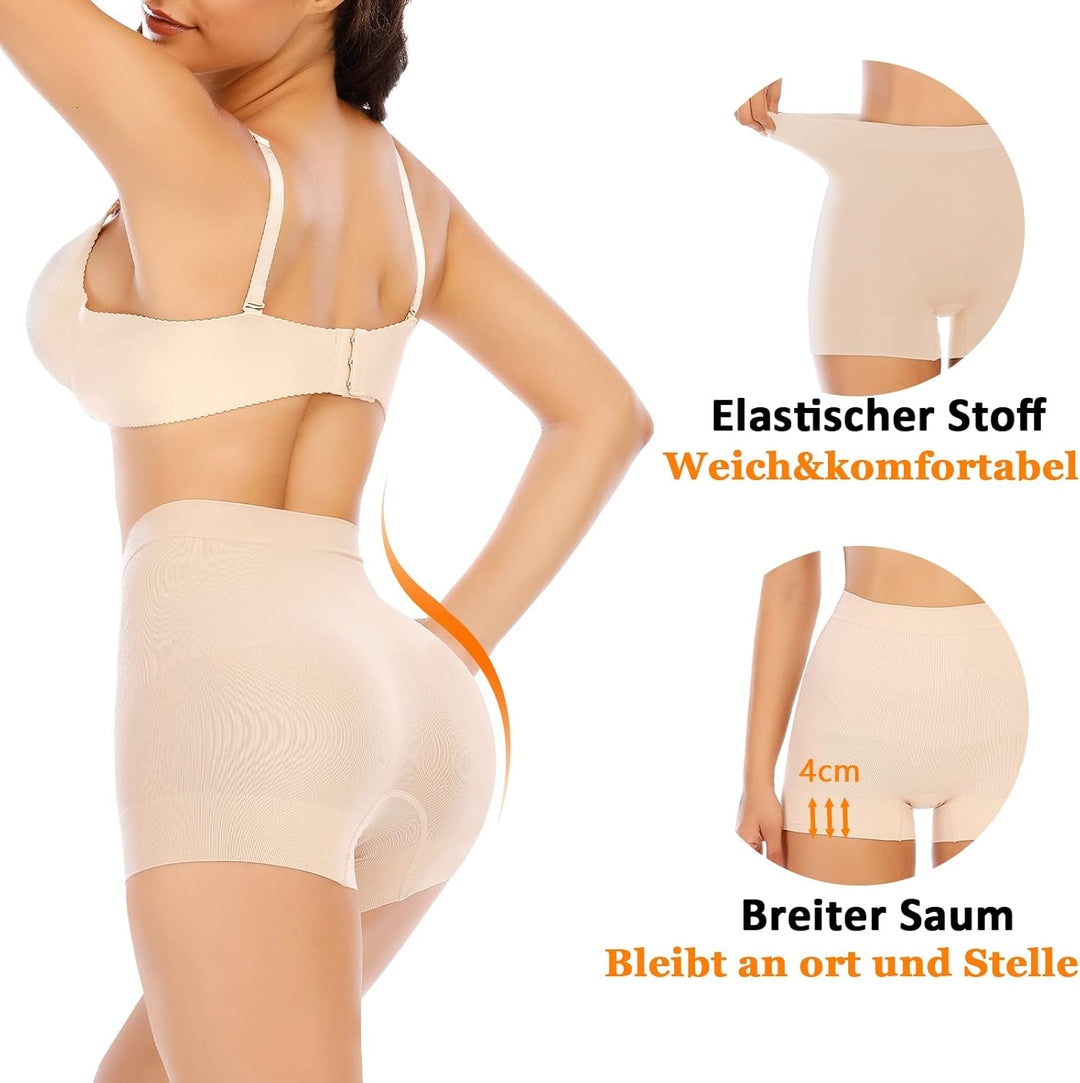 YARRCO Nahtlose Miederhose Leicht Formende Bauchweg Unterhose Damen Shapewear Kurze Leggings Miederp