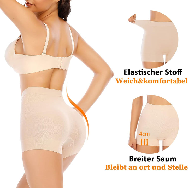 YARRCO Nahtlose Miederhose Leicht Formende Bauchweg Unterhose Damen Shapewear Kurze Leggings Miederp