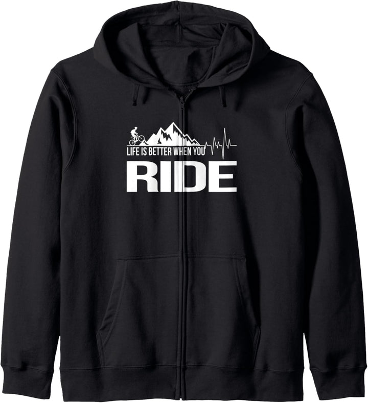 Mountainbike MTB LIFE IS BETTER WHEN YOU RIDE Kapuzenjacke