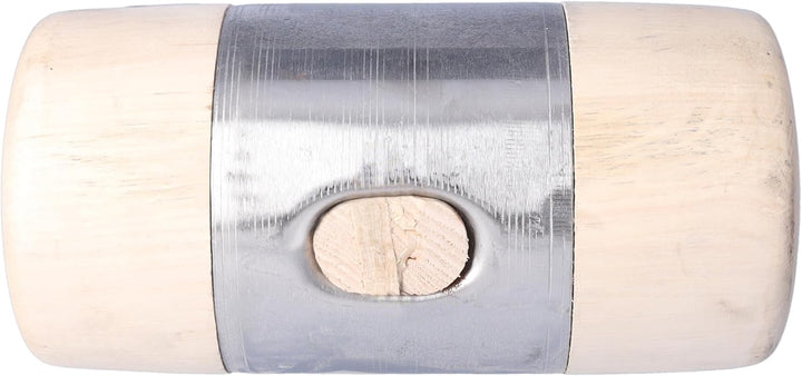 STUBAI HOLZHAMMER mit Metallmantel Ø 50 mm | robuster Holzhammer mit Weissbuchenkopf & Metallring |