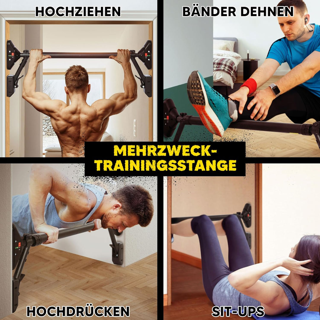 Klimmzugstange Türrahmen, Pull Up Bar, Oberkörper-Workout-Stange, Doppelte Sicherheitsverriegelung,