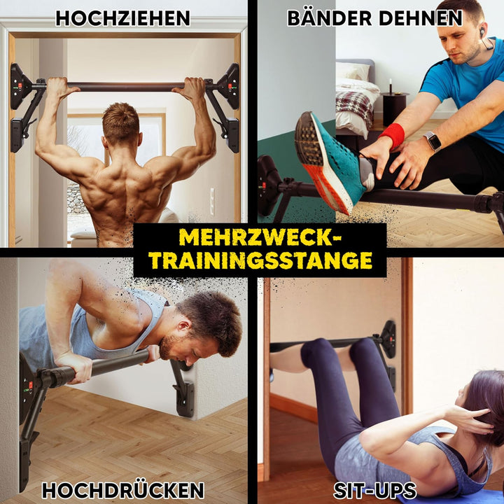 Klimmzugstange Türrahmen, Pull Up Bar, Oberkörper-Workout-Stange, Doppelte Sicherheitsverriegelung,