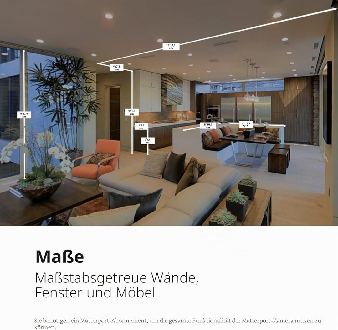 Matterport Pro2 3D 360-Grad-Kamera-Rucksack-Bundle - Enthält Pro2 3D-Kamera, Stativ, Klemme und Ruck
