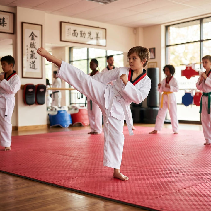 VGEBY Taekwondo-Dobok-Anzug, Robust, Bequem, Atmungsaktiv, Taekwondo-Trainingsuniform für Kinder mit