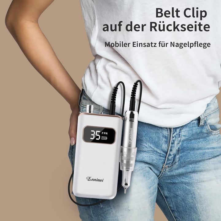 Nagelfräser On-Desk & Tragbare 2 in 1 Elektrische Nagelfeile 35000 U/min Professionelle Wiederauflad