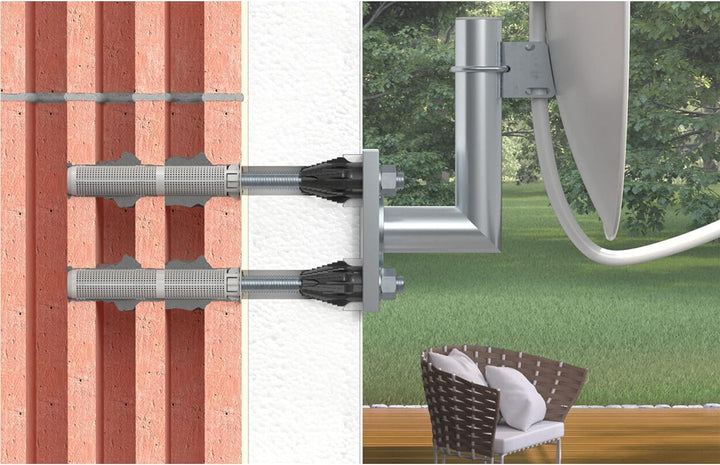 fischer Abstandsmontagesystem Thermax 12 / 110 M12 für Dämmstoffe, Dämmstoffdübel zur Befestigung ho
