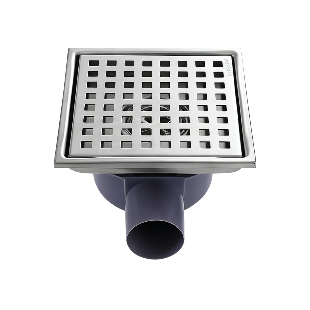 15cm x 15cm Edelstahl Bodenablauf, Aartner Quadratisch Bodenablauf Edelstahl, Bodenablauf Abfluss Du