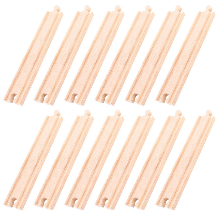 Bigjigs Rail Holzschienen Gerade 21,5cm (Pack von 12)