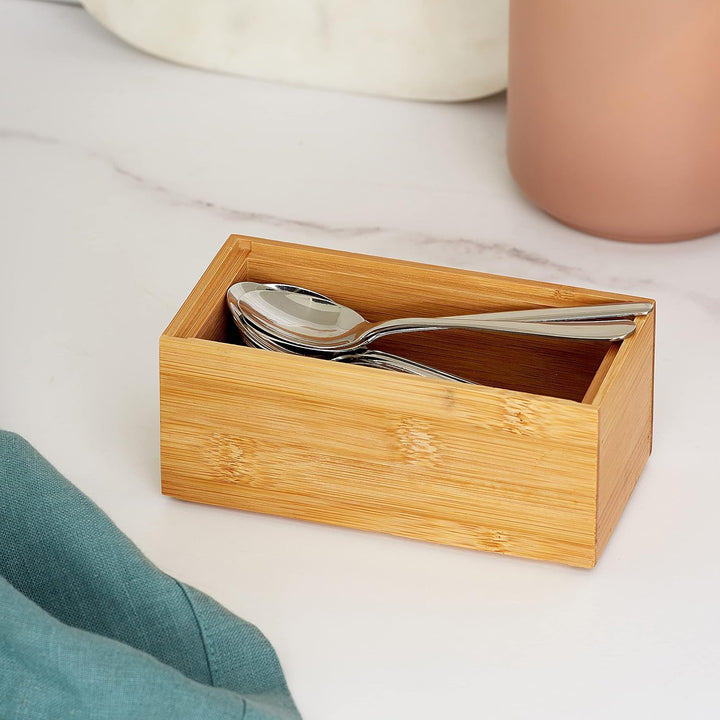 Compactor RAN6966 Osaka-Serie Bambus-Aufbewahrungsbox, 15 x 7,5 x Höhe 6,5 cm, Braun (Packung mit 2)