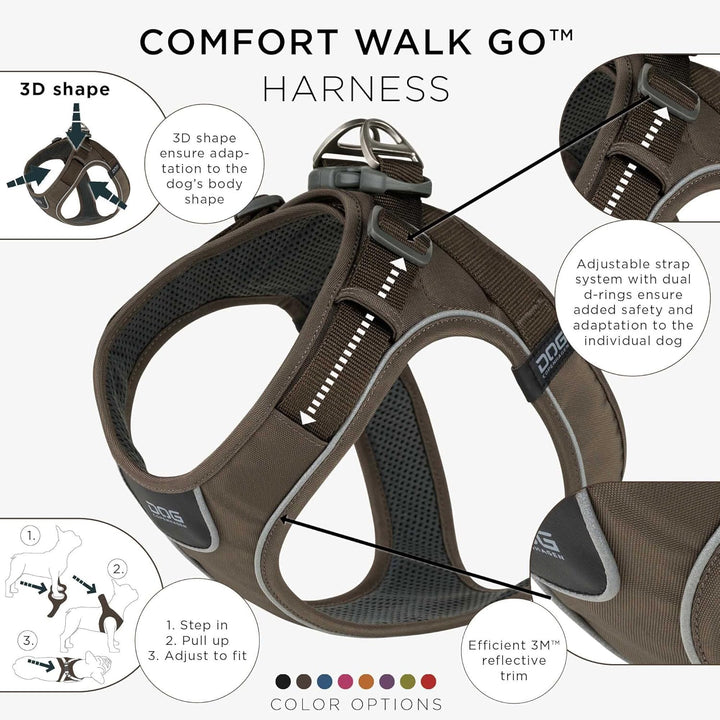 DOG Copenhagen Comfort Walk Go Hundegeschirr, Mocca (Braun), Grösse M Mocca | Braun M, Mocca | Braun