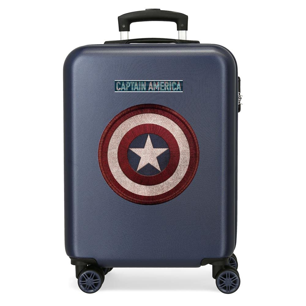 Marvel Avengers Captain America Kabinenkoffer Blau 38x55x20 cms Hartschalen ABS Kombinationsschloss