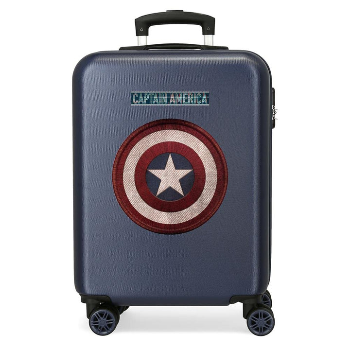 Marvel Avengers Captain America Kabinenkoffer Blau 38x55x20 cms Hartschalen ABS Kombinationsschloss