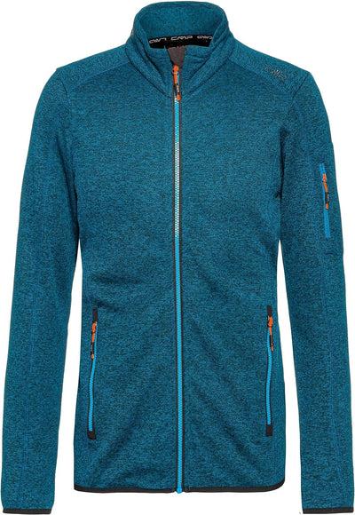 CMP Leichte Fleece-Strickjacke mit Netz 58 Dusty Blue-b.blue, 58 Dusty Blue-b.blue