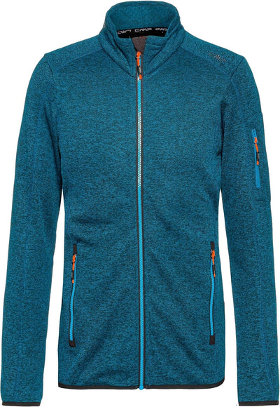 CMP Leichte Fleece-Strickjacke mit Netz 52 Dusty Blue-b.blue, 52 Dusty Blue-b.blue