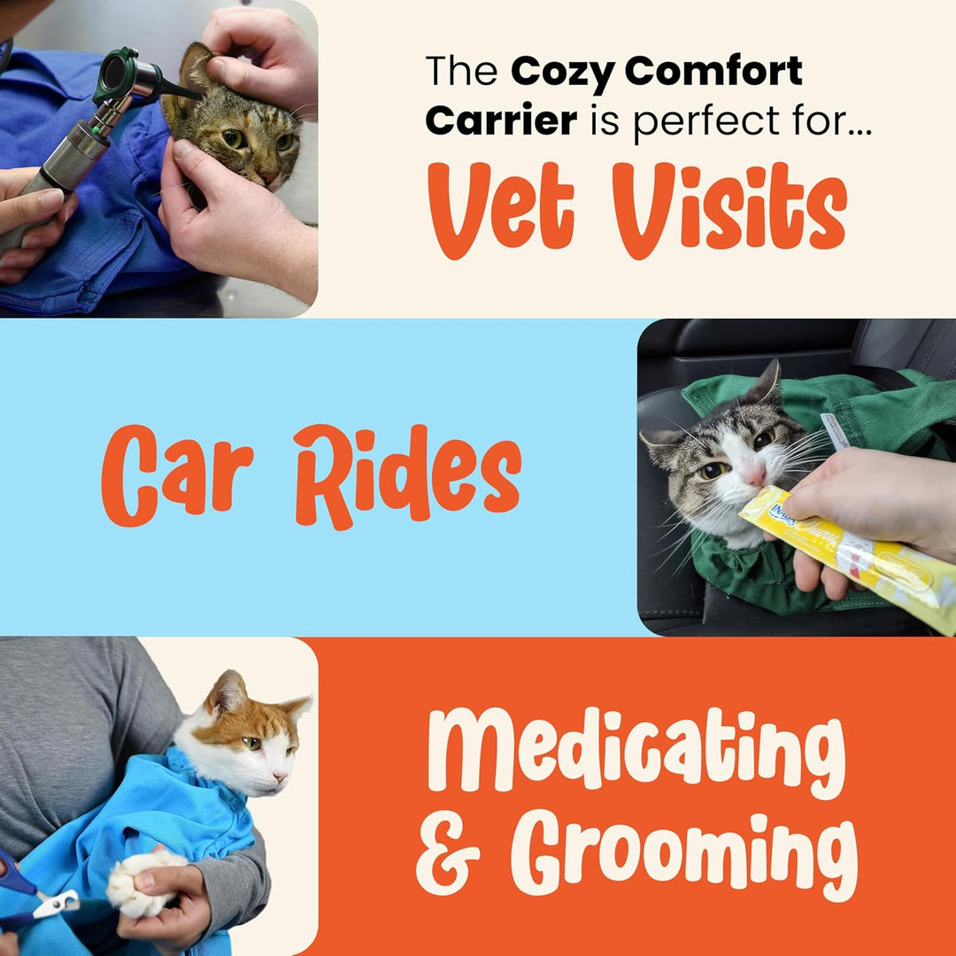 Cat-in-The-Bag Cozy Comfort Tragetasche für Katzen, klein, Kobaltblau, für Tierärzte, Medikamente, Z