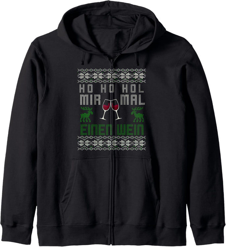 Glühwein Advent Lustiges Weihnachts Kostüm Ugly Christmas Kapuzenjacke