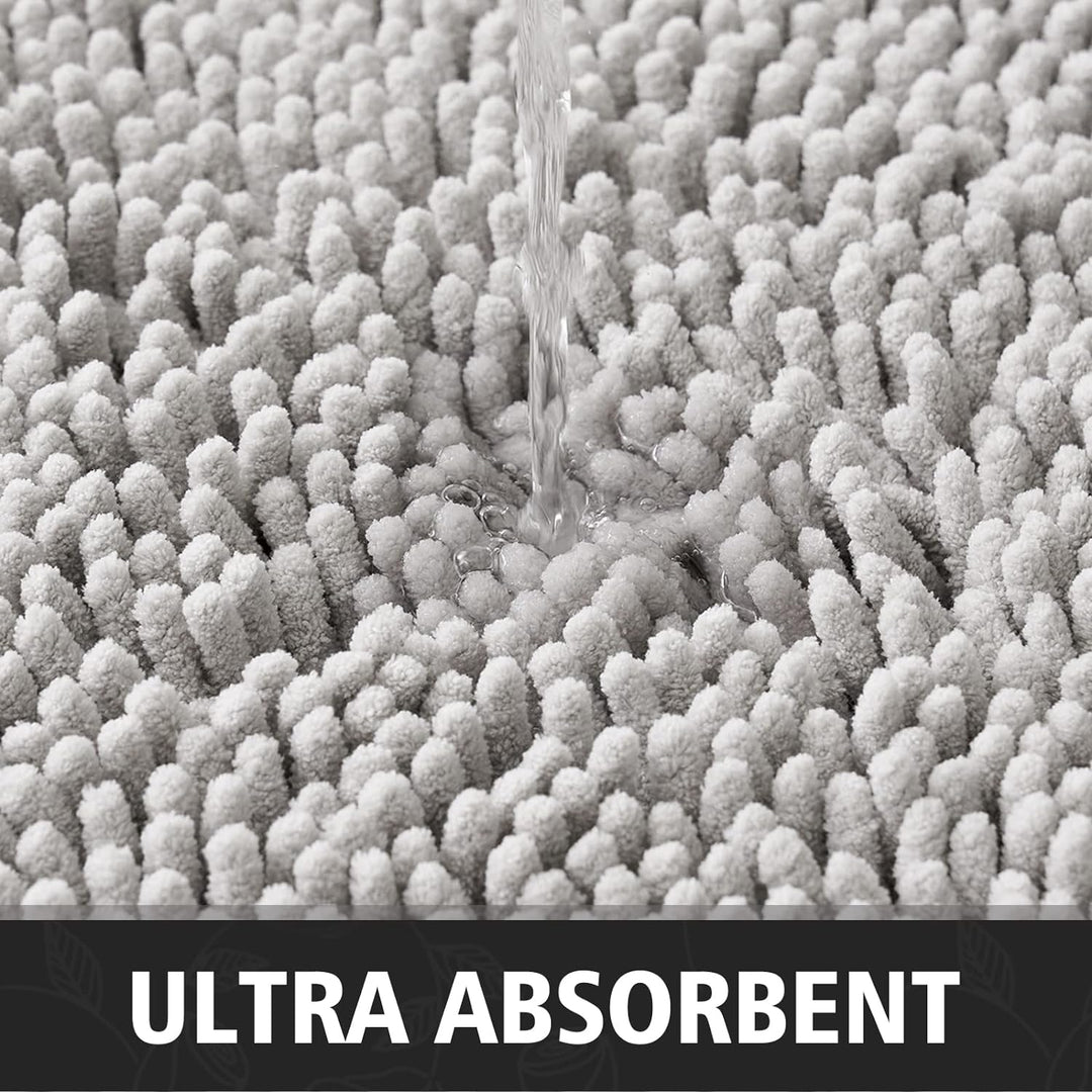 MIULEE 70x120cm Chenille Badematte rutschfest Badvorleger Badteppich rutschfest Waschbar Absorbieren