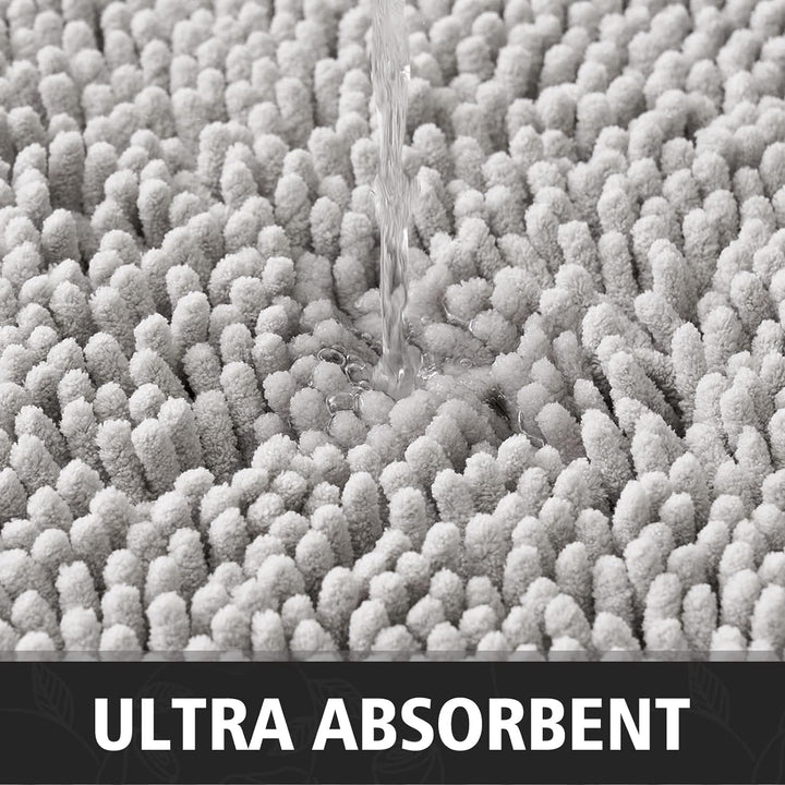MIULEE 70x120cm Chenille Badematte rutschfest Badvorleger Badteppich rutschfest Waschbar Absorbieren
