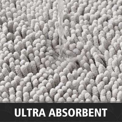 MIULEE 60x90cm Chenille Badematte rutschfest Badvorleger Badteppich rutschfest Waschbar Absorbierend