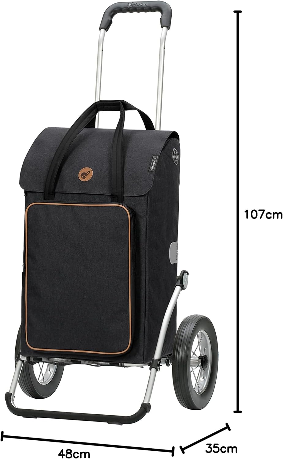 ANDERSEN Einkaufstrolley - Royal Shopper Ipek BO schwarz 45 L Einkaufsroller,isoliert,Kühltasche,vie