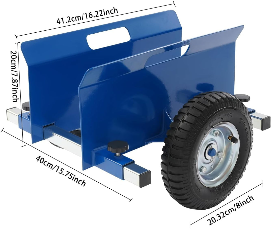 Plattenroller Plattformwagen bis 500 kg mit 2 Räder Plattenroller 250 mm Klemmbreite Schwerlast Plat