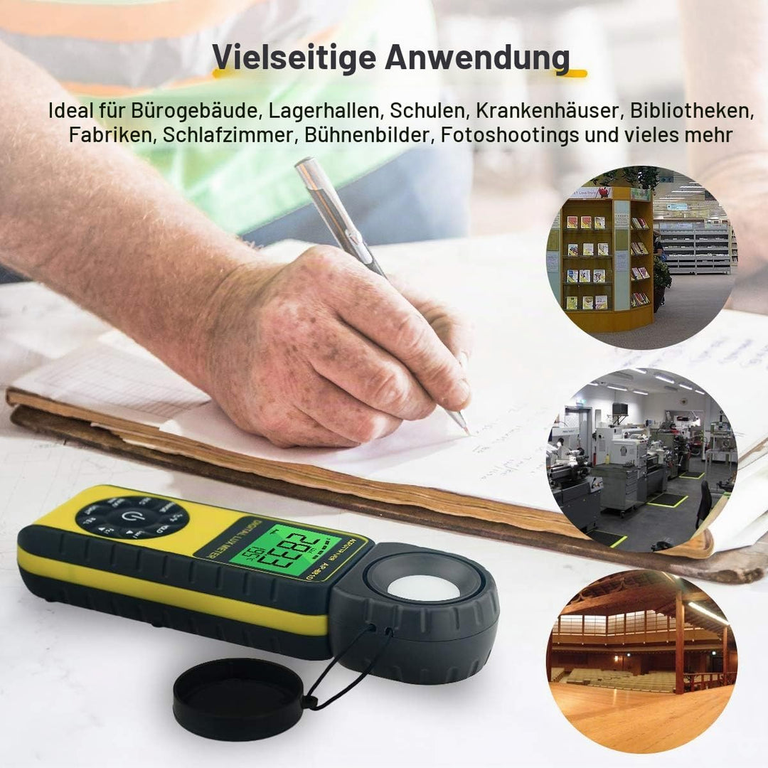 AOPUTTRIVER Digital Luxmeter, Belichtungsmesser, Tragbare Photometer AP-881D Lichtmesser mit Bereich